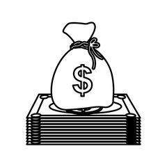 Billets of money icon vector illustration graphic design