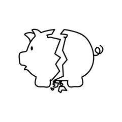 Piggy money savings icon vector illustration graphic design