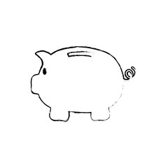 Piggy money savings icon vector illustration graphic design