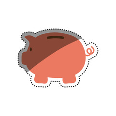 Piggy money savings icon vector illustration graphic design