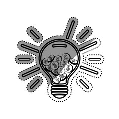 Coins money cash icon vector illustration graphic design