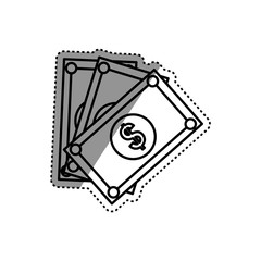 Billets of money icon vector illustration graphic design
