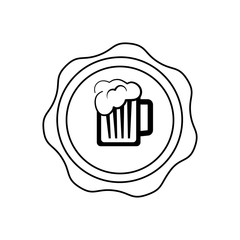 Beer and brewery concept icon vector illustration graphic design