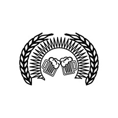 Beer and brewery concept icon vector illustration graphic design