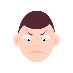 Cute child emotion, faces, kid icon avatar