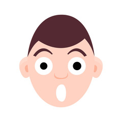 Cute child emotion, faces, kid icon avatar