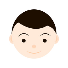 Cute child emotion, faces, kid icon avatar