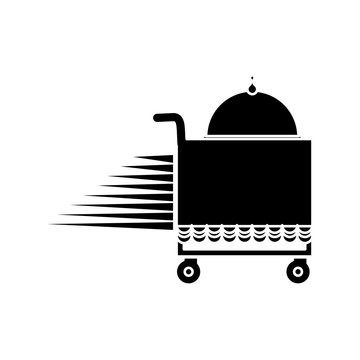 fast food delivery emblem icon, vector illustration image