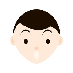 Cute child emotion, faces, kid icon avatar