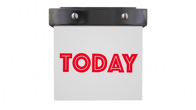 Make it Happen Today Calendar Motivation Action Now 3d Animation