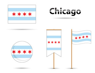 Chicago flags.