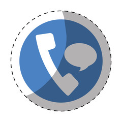 phone with bubble service repair icon image, vector illustration