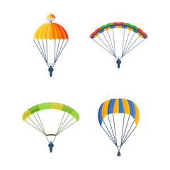 Ballon aerostat transport vector set.