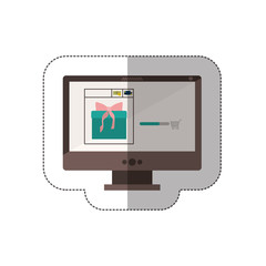 Marketing and shopping online icon vector illustration graphic design