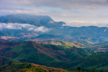 Beautiful mountain  Nan province in Thailand.