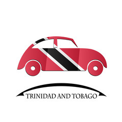 car icon made from the flag of Trinidad and Tobago