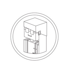 Doctor isometric avatar icon vector illustration graphic design