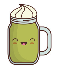milkshake kawaii icon image vector illustration design 