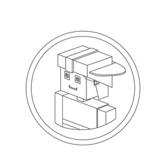 Firefigther isometric avatar icon vector illustration graphic design