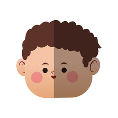 boy cartoon icon over white background. colorful design. vector illustration