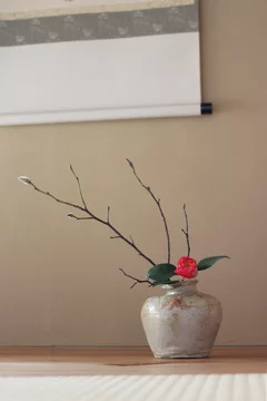 和室 床の間の花 縦位置 Stock Photo Adobe Stock