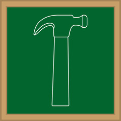 Construction hammer tool icon vector illustration graphic design