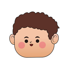 Fototapeta premium boy cartoon icon over white background. colorful design. vector illustration