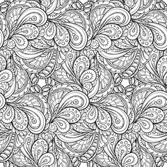 Fantasy decorative ornamental seamless pattern