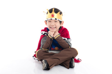 little boy prince with crown