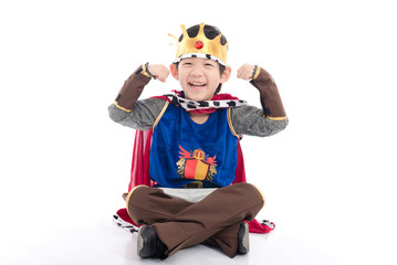 little boy prince with crown