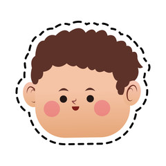 boy cartoon icon over white background. colorful design. vector illustration