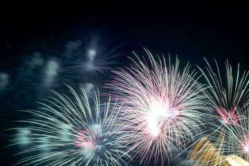 Obraz premium firework background with free space for text