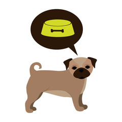 Cute dog pet icon vector illustration graphic design
