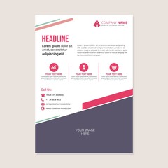 Corporate business annual report brochure flyer design. Leaflet cover presentation. Flier with Abstract geometric background. Modern publication poster magazine, layout template A4 flyer