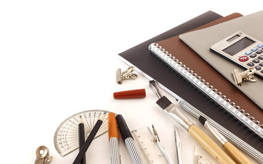 Set of stationery as background
