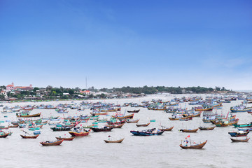 Vietnamese fishing village, Mui Ne, Vietnam, Southeast Asia. Lan