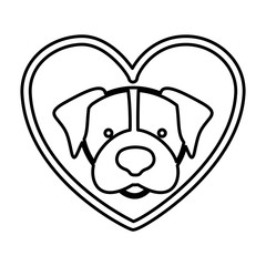 Cute dog pet icon vector illustration graphic design