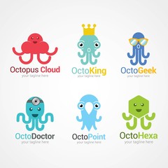 Octopus Logo Design Vector.