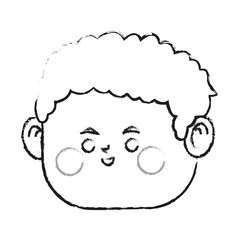 boy cartoon icon over white background. vector illustration