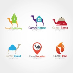 Camel Logo Design Vector.