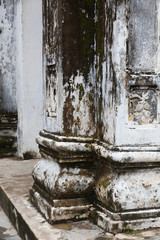 Colomn of old french chutch. Vietnam