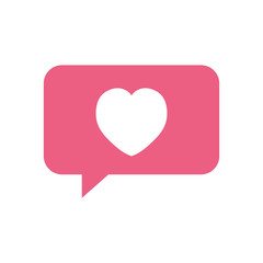 heart love bubble speech symbol vector illustration eps 10