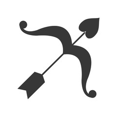bow heart arrow love icon pictogram vector illustration eps 10