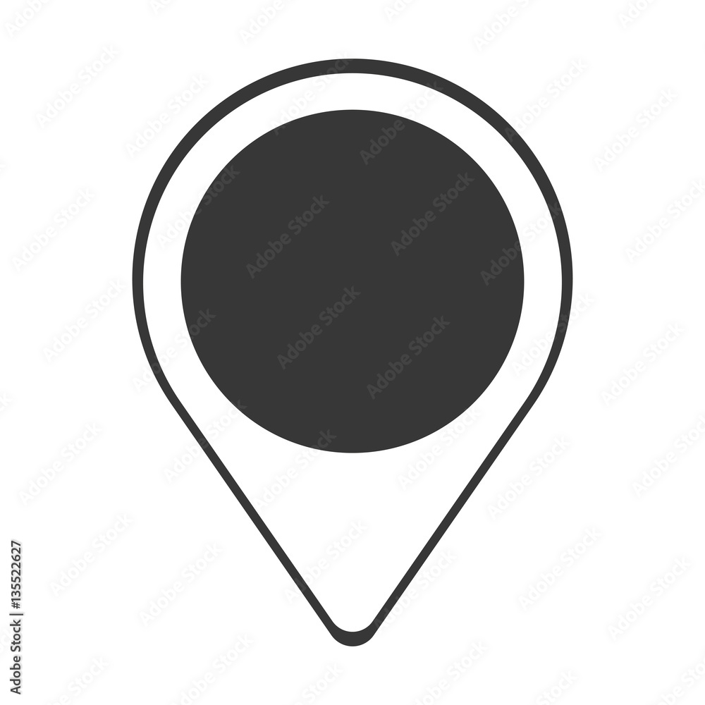Poster pointer map localitation gps linea vector illustration eps 10