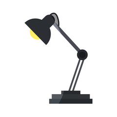 desk lamp icon over white background. colorful design. vector illustration