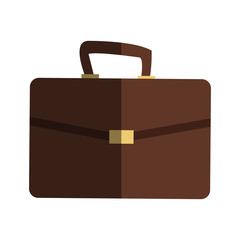 briefcase icon over white background. colorful design. vector illustration