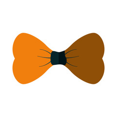 yellow bowtie man father day party shadow vector illustration eps 10