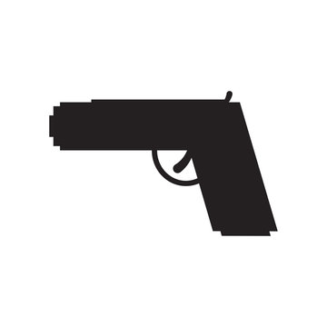 gun weapon danger arm pictogram vector illustration eps 10