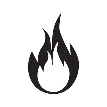 flame fire danger hot pictogram vector illustration eps 10