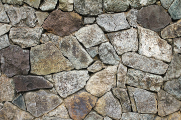 Masonry Wall of Stones Granite with irregular pattern, seamless texture